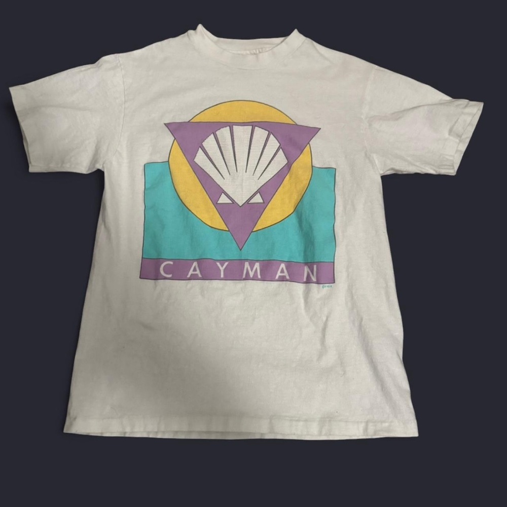 Vintage single stitch Hanes White and Purple Short Sleeve Tees